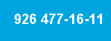 926 477-16-11 926 477-16-11